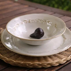 CERAMIC Valentina Salad Plate Set of 4 (Dusty White)
