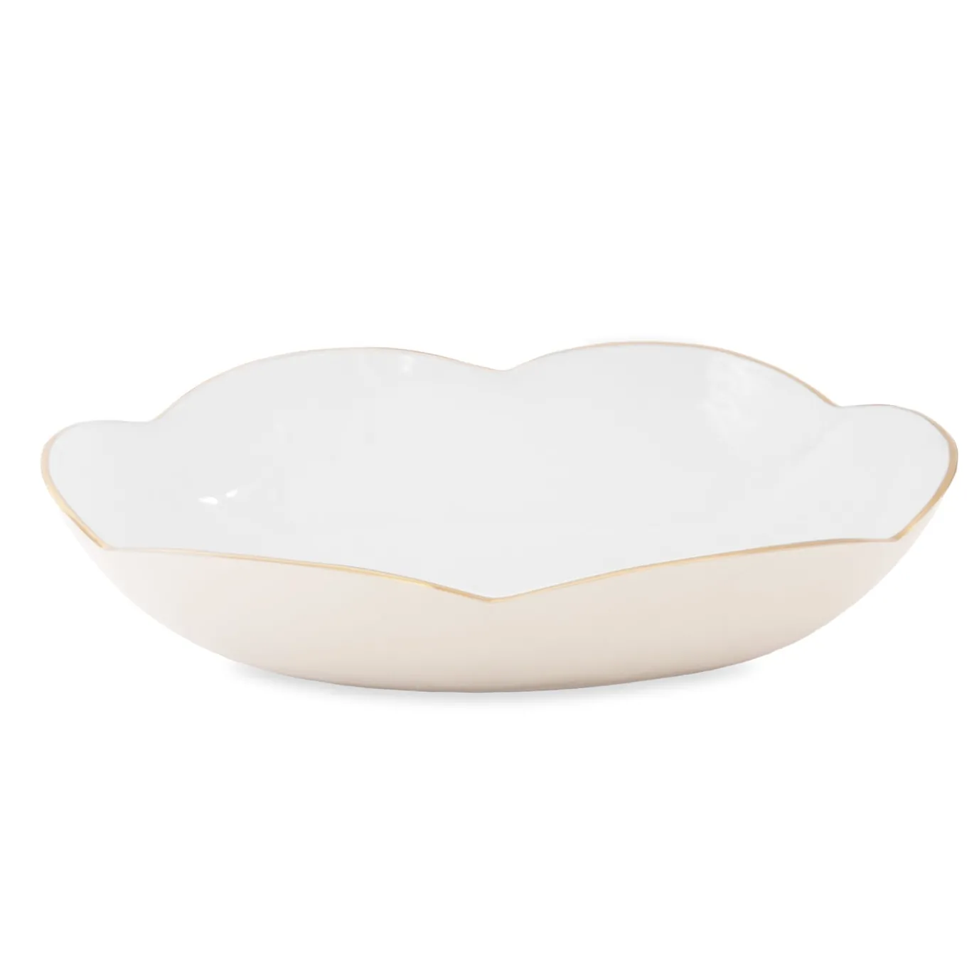 ENCANTO Amelia Extra Large Oval Bowl Cream and White