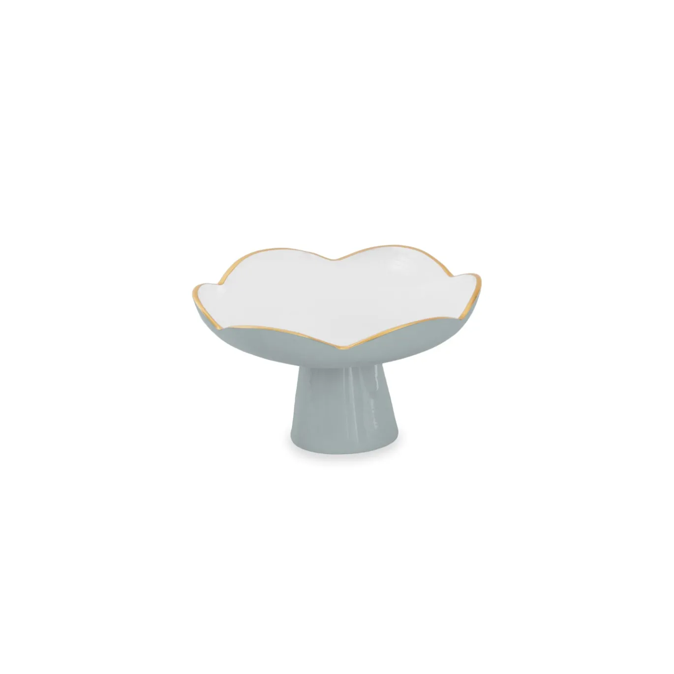 ENCANTO Amelia Small Pedestal Slate and White