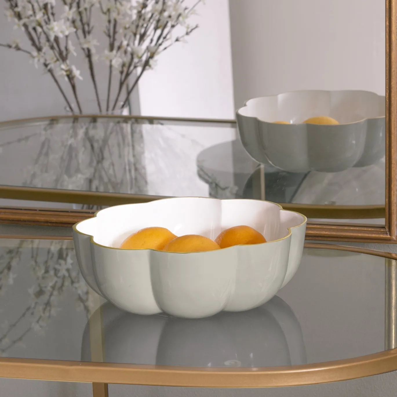 ENCANTO Calabaza Large Bowl (Dove and White)