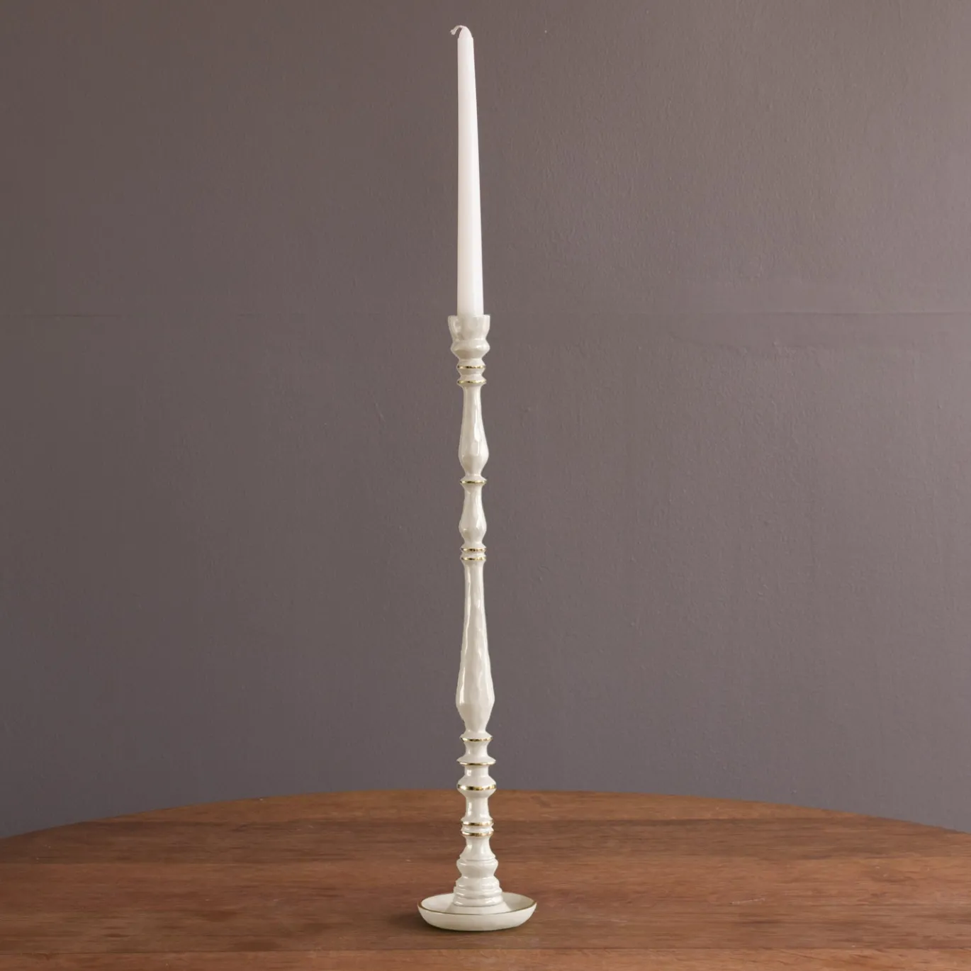 ENCANTO Crosby Large Candlestick Holder (Cream)