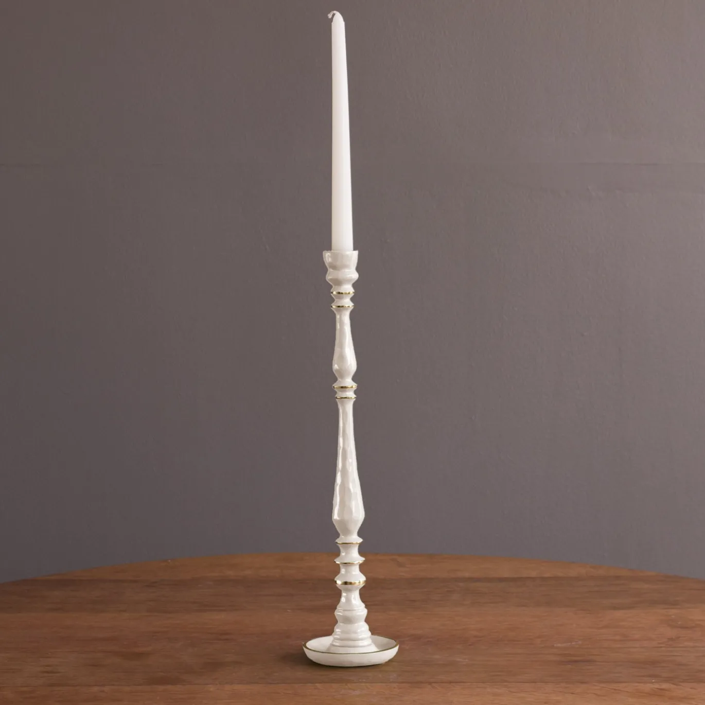 ENCANTO Crosby Medium Candlestick Holder (Cream)