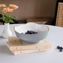 ENCANTO Dakota Small Bowl (Slate and White)