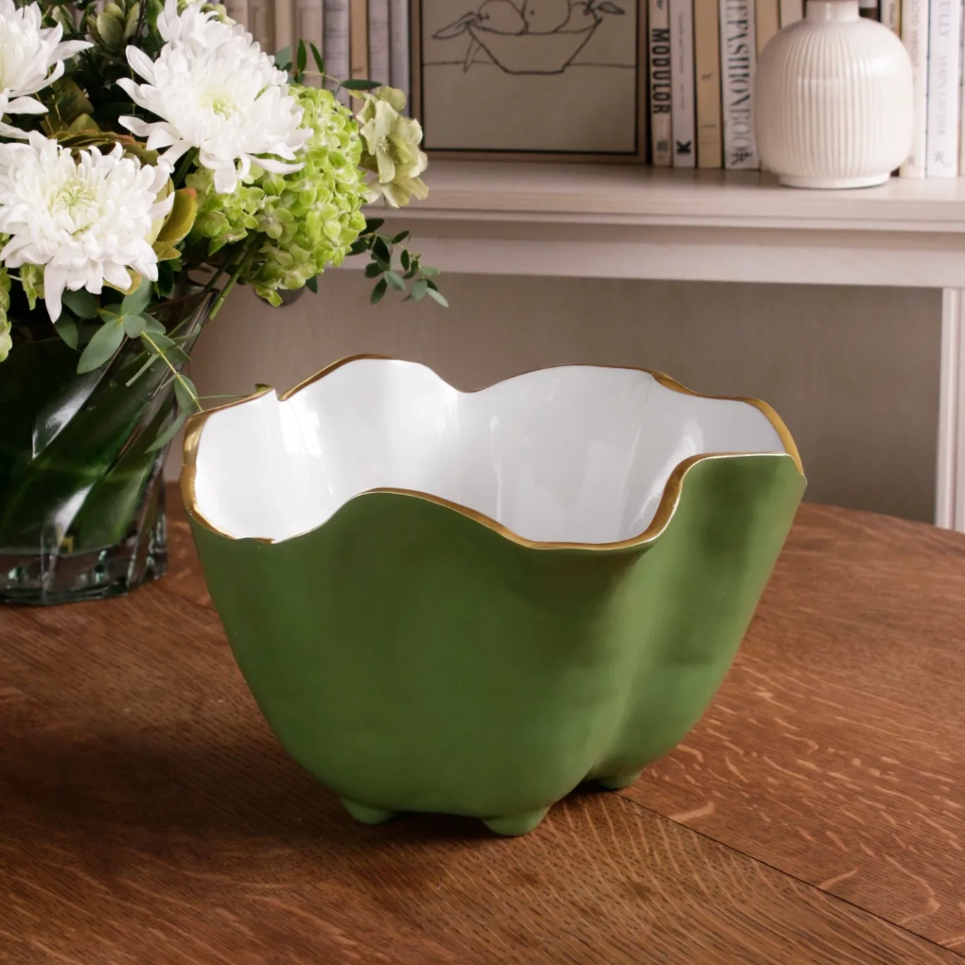 ENCANTO Onyx Ice Bucket Leaf Green and White