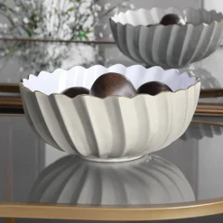 ENCANTO Orlando Medium Bowl (Cream and White)