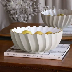 ENCANTO Orlando Medium Bowl (Cream and White)