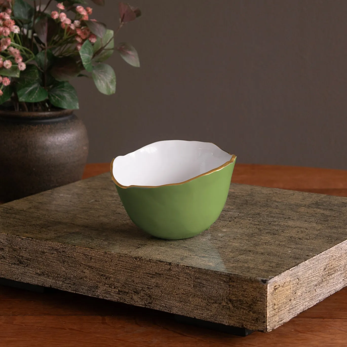 ENCANTO Osaka Small Bowl (Green and White)