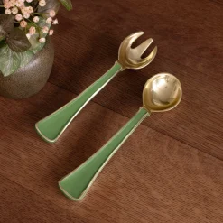 ENCANTO Soho Salad Servers Leaf Green