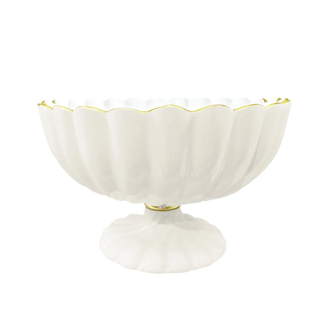 ENCANTO Vienna Medium Round Pedestal (Cream and White)