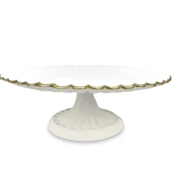 ENCANTO Vienna Pedestal Cake Plate (Cream and White)