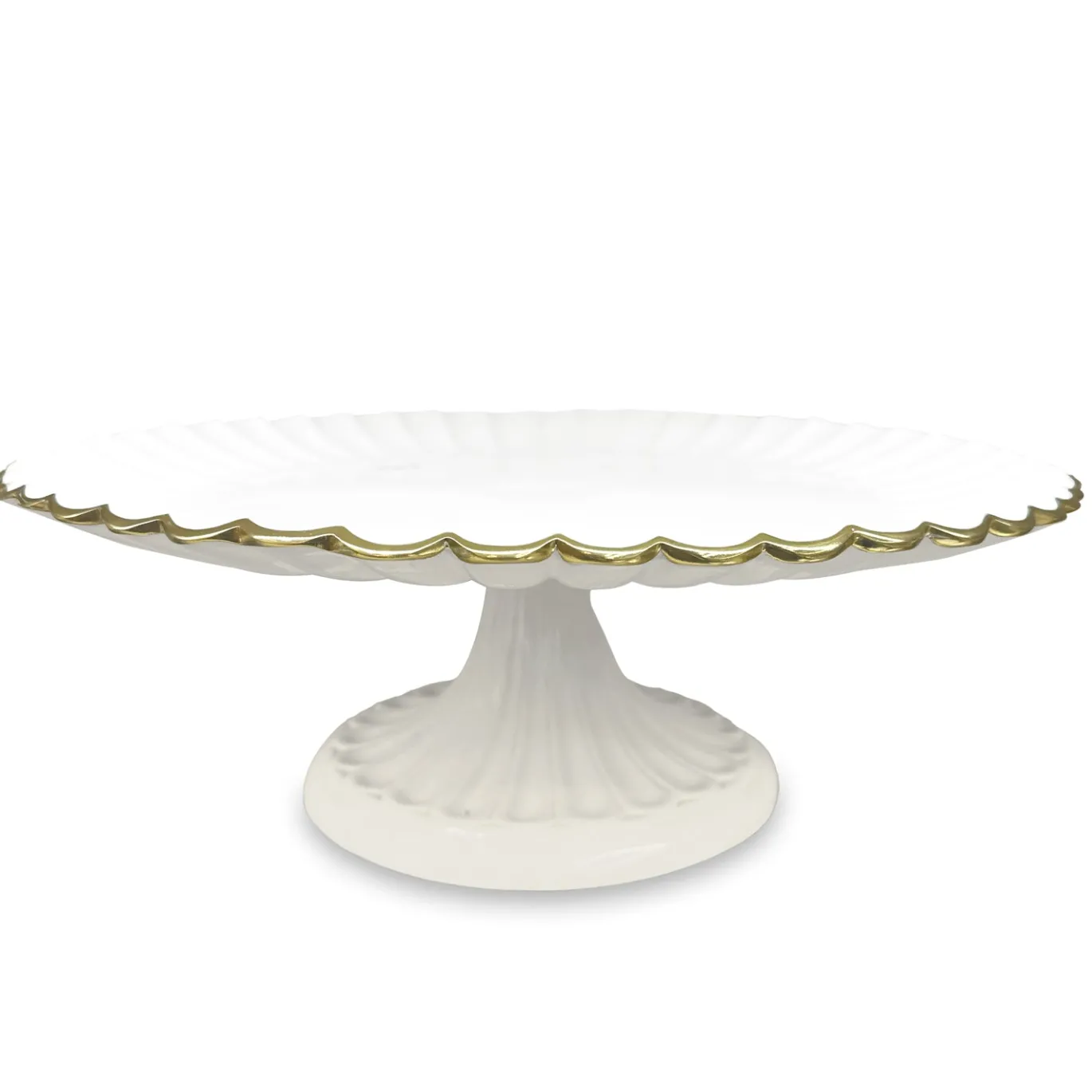 ENCANTO Vienna Pedestal Cake Plate (Cream and White)