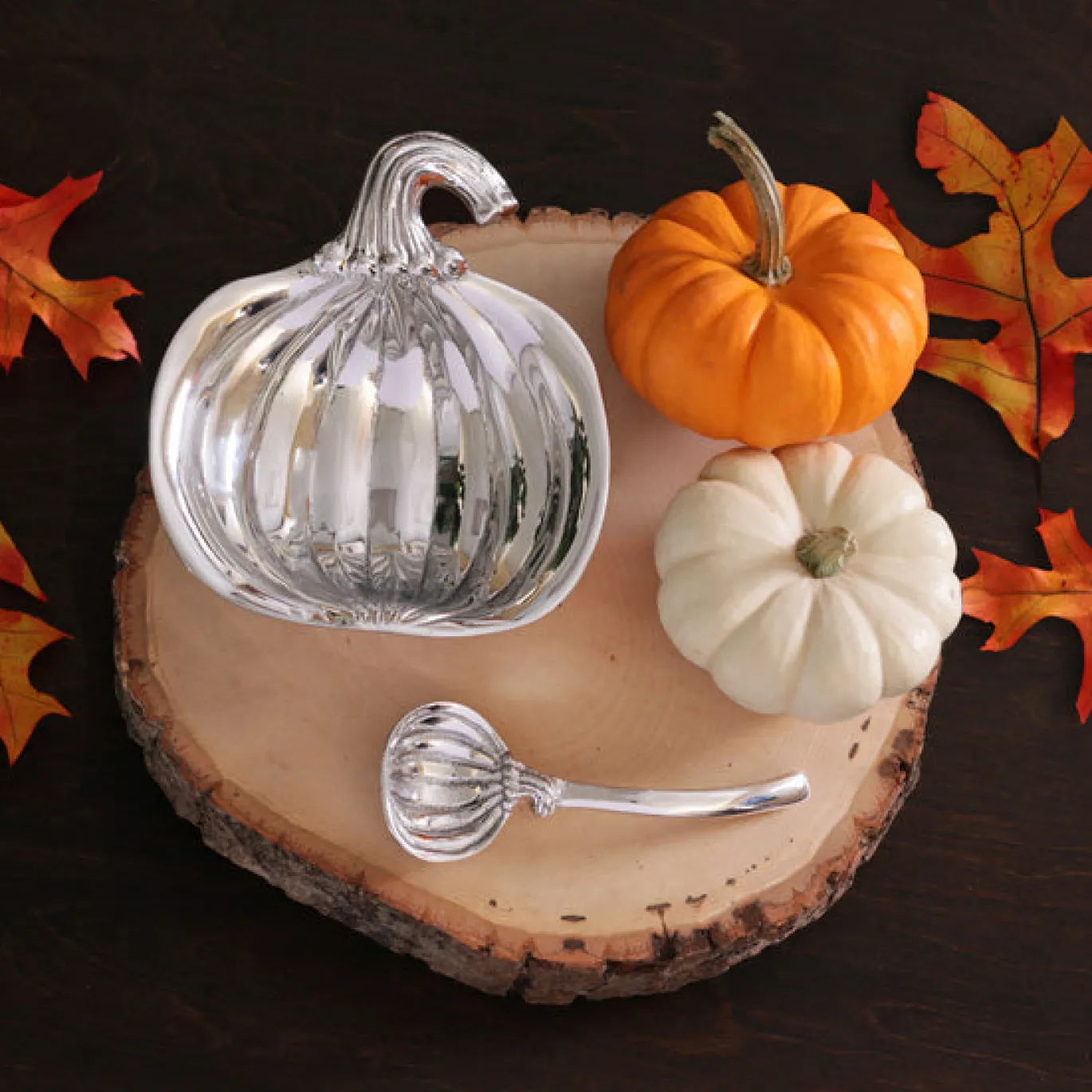 GIFTABLES Holiday Pumpkin Bowl with Spoon