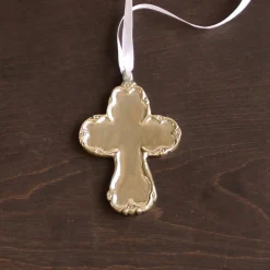 GIFTABLES Sierra Modern Princess Cross Ornament (Shiny Gold)