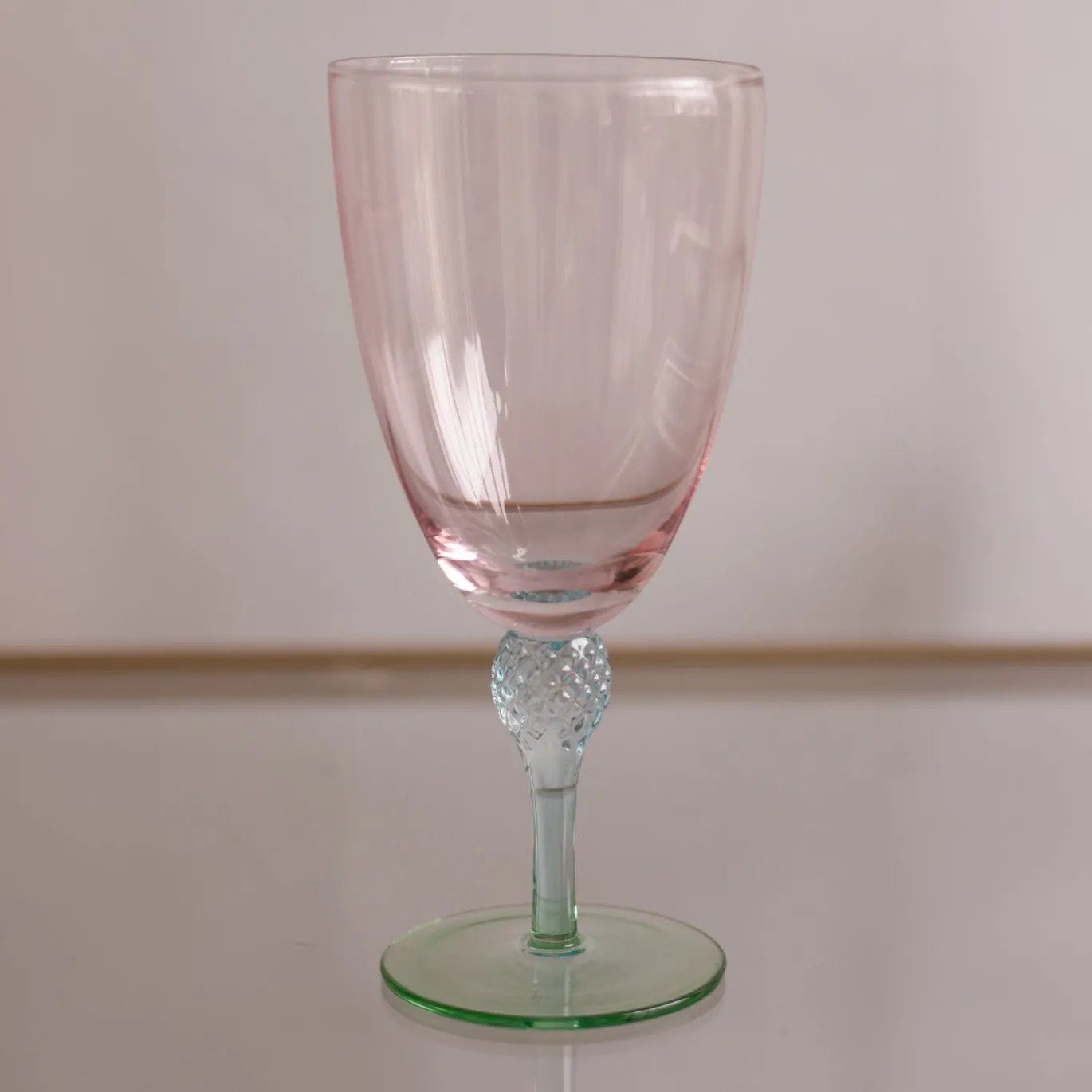 GLASS Aquarelle Wine (or All Purpose) Glass Set of 4 (Multi)
