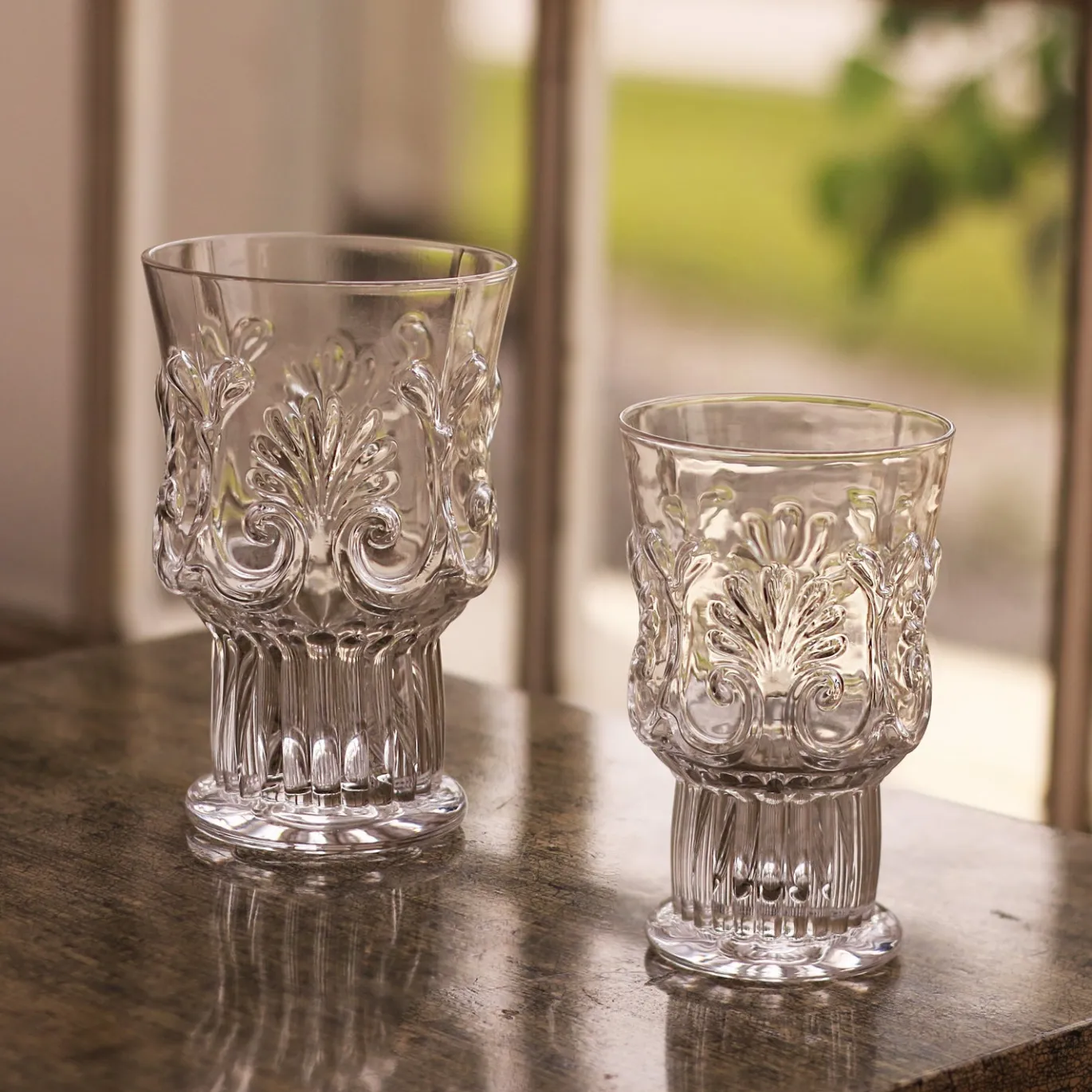 GLASS Baroque 6 oz Stemless Set of 4 (Clear)