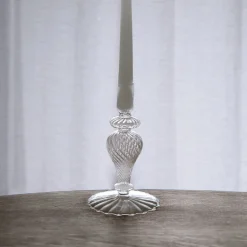GLASS Cambridge Daphne 8.5" Candlestick Holder Set of 2 (Clear)