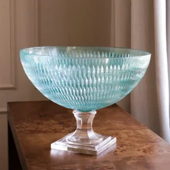 GLASS Eclat Centerpiece Pale Blue & Clear