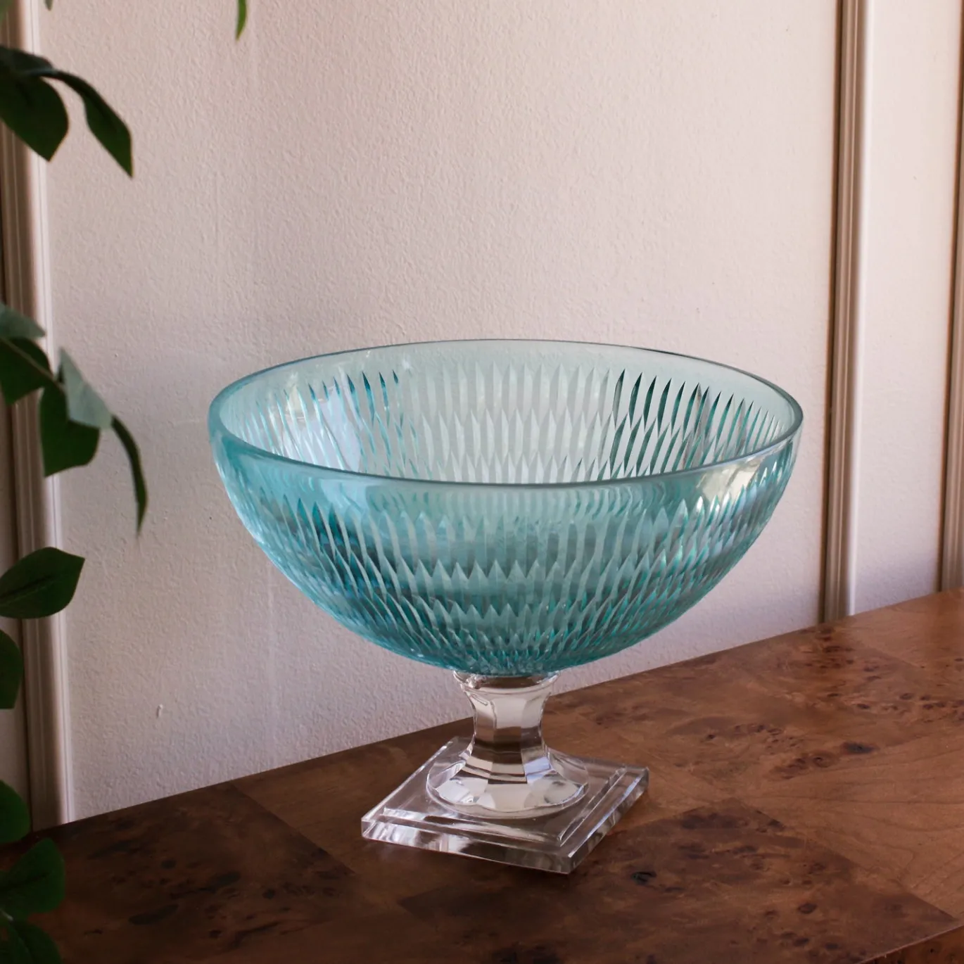 GLASS Eclat Centerpiece Pale Blue & Clear