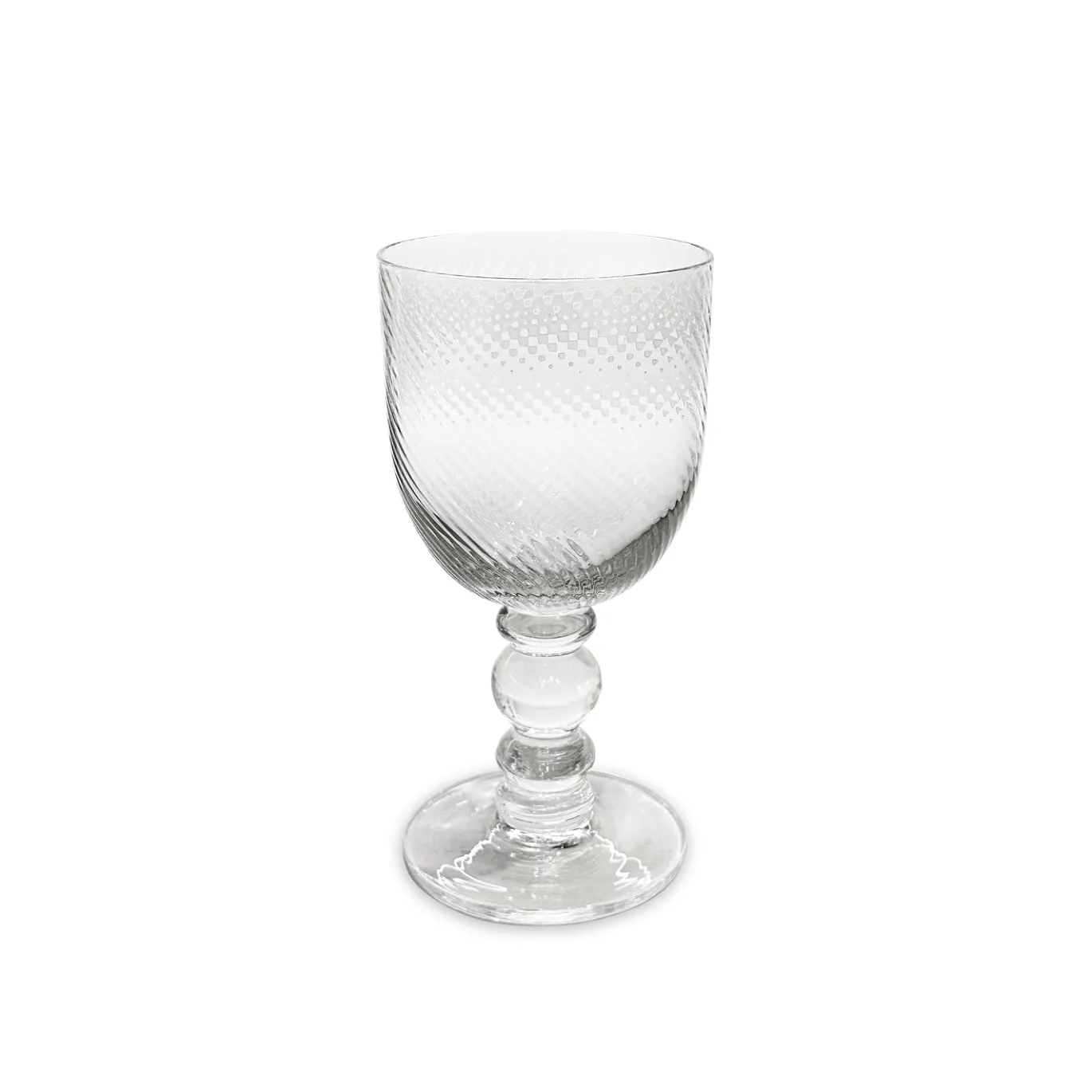 GLASS French Swirl Wine Set of 4 (Clear)