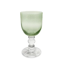 GLASS French Swirl Wine Set of 4 (Green)