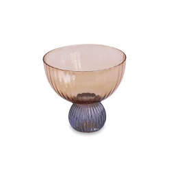 GLASS Venice Coupe Set of 4 (Amber and Blue )