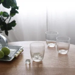 GLASS Venice Stemless Wine Glass/Double Old Fashioned Set of 4 (Clear)