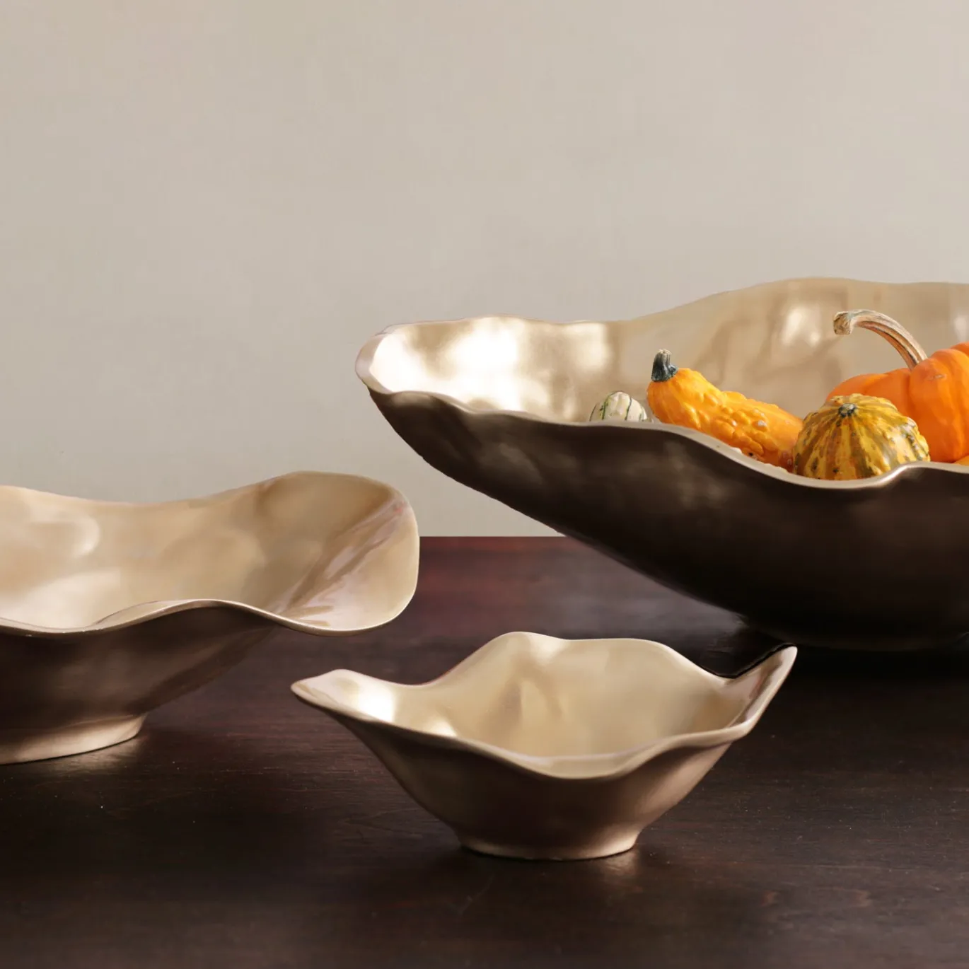 SIERRA MODERN Maia Medium Oval Bowl (Gold)