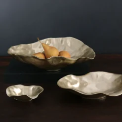 SIERRA MODERN Maia Medium Oval Bowl (Gold)