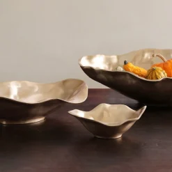 SIERRA MODERN Maia Medium Oval Bowl (Gold)