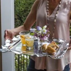 VENTO Rebecca Large Rectangular Tray with Handles
