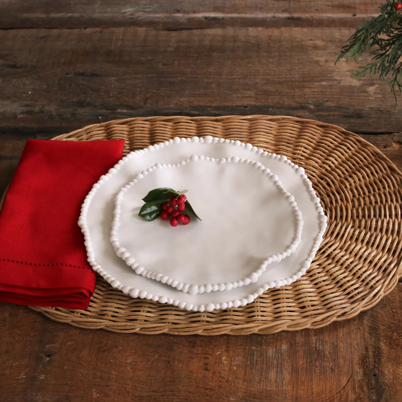 VIDA Alegria 11" Dinner Plate Set of 4 (White)