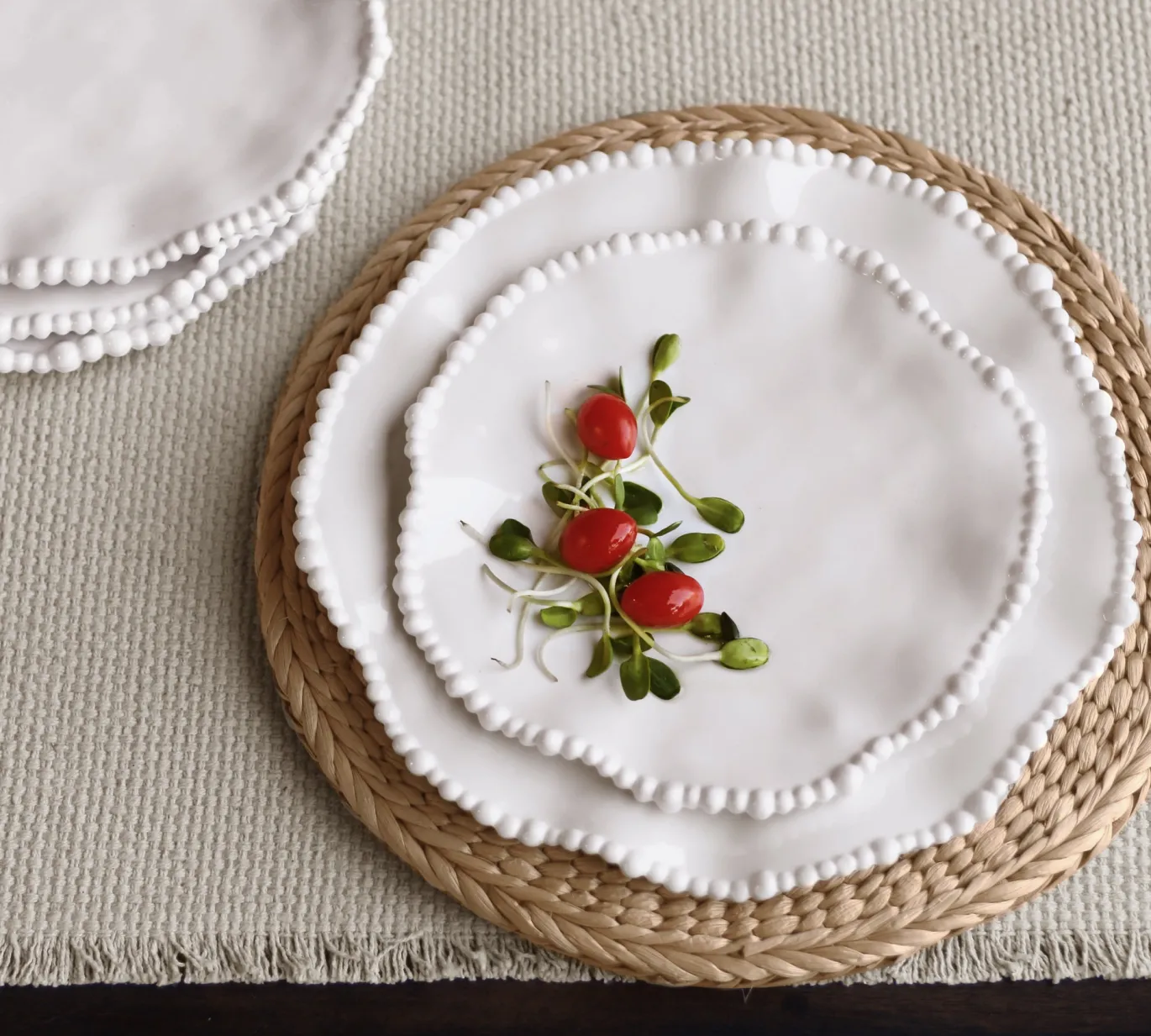 VIDA Alegria 11" Dinner Plate Set of 4 (White)