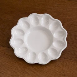 VIDA Alegria Deviled Egg Platter (White)