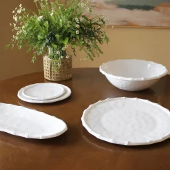 VIDA Bamboo 11" Dinner Plate Set of 4 (White)