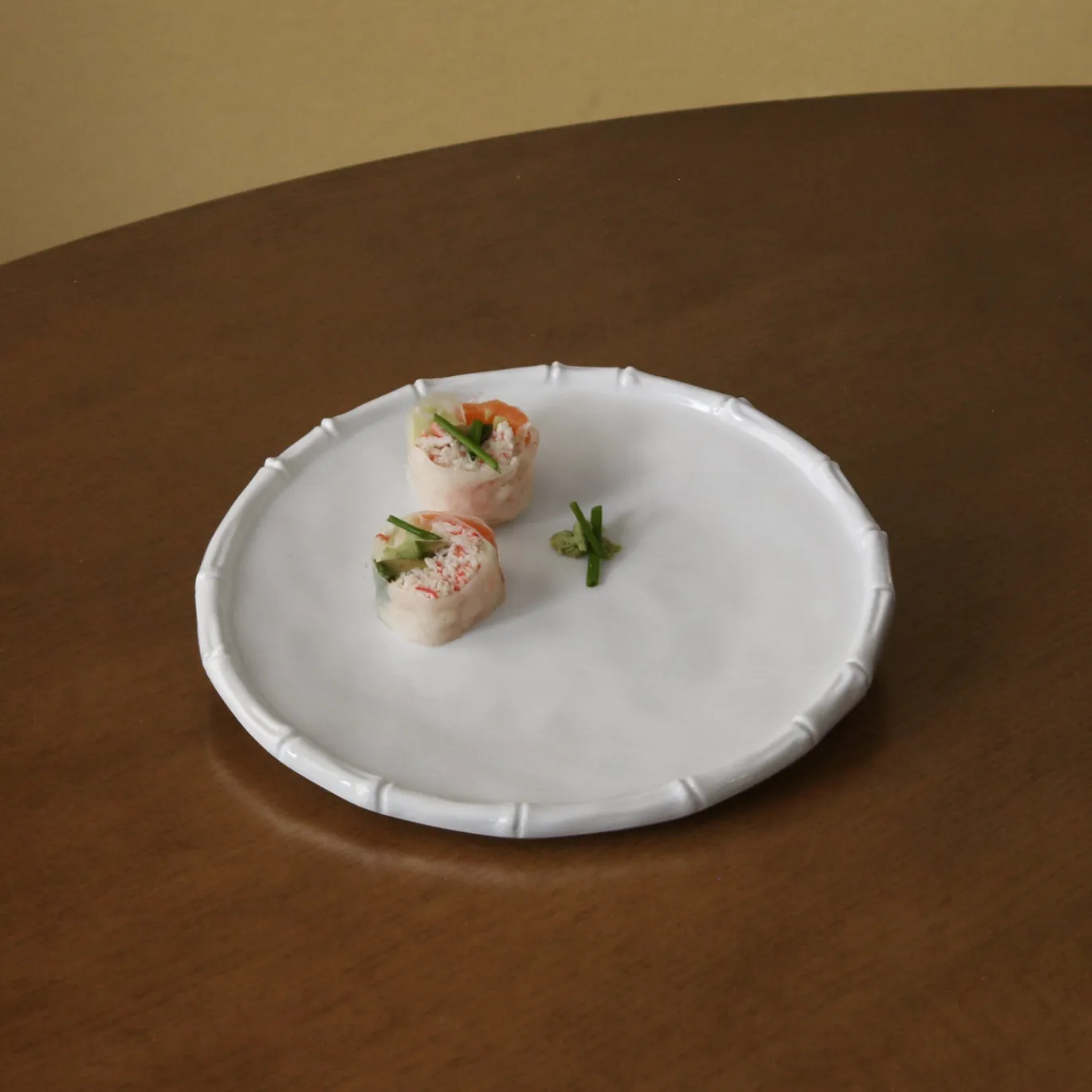 VIDA Bamboo 9" Salad Plate Set of 4 (White)