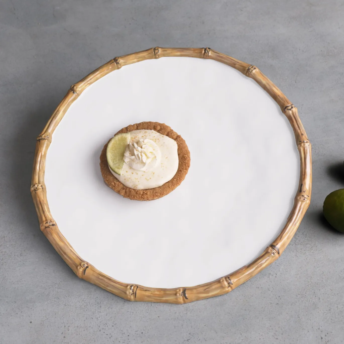 VIDA Bamboo Baguette Platter (White and Natural)