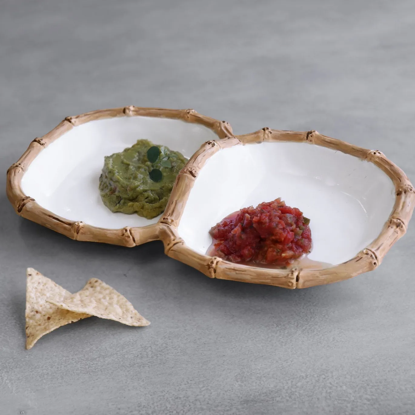 VIDA Bamboo Double Dip (White and Natural)