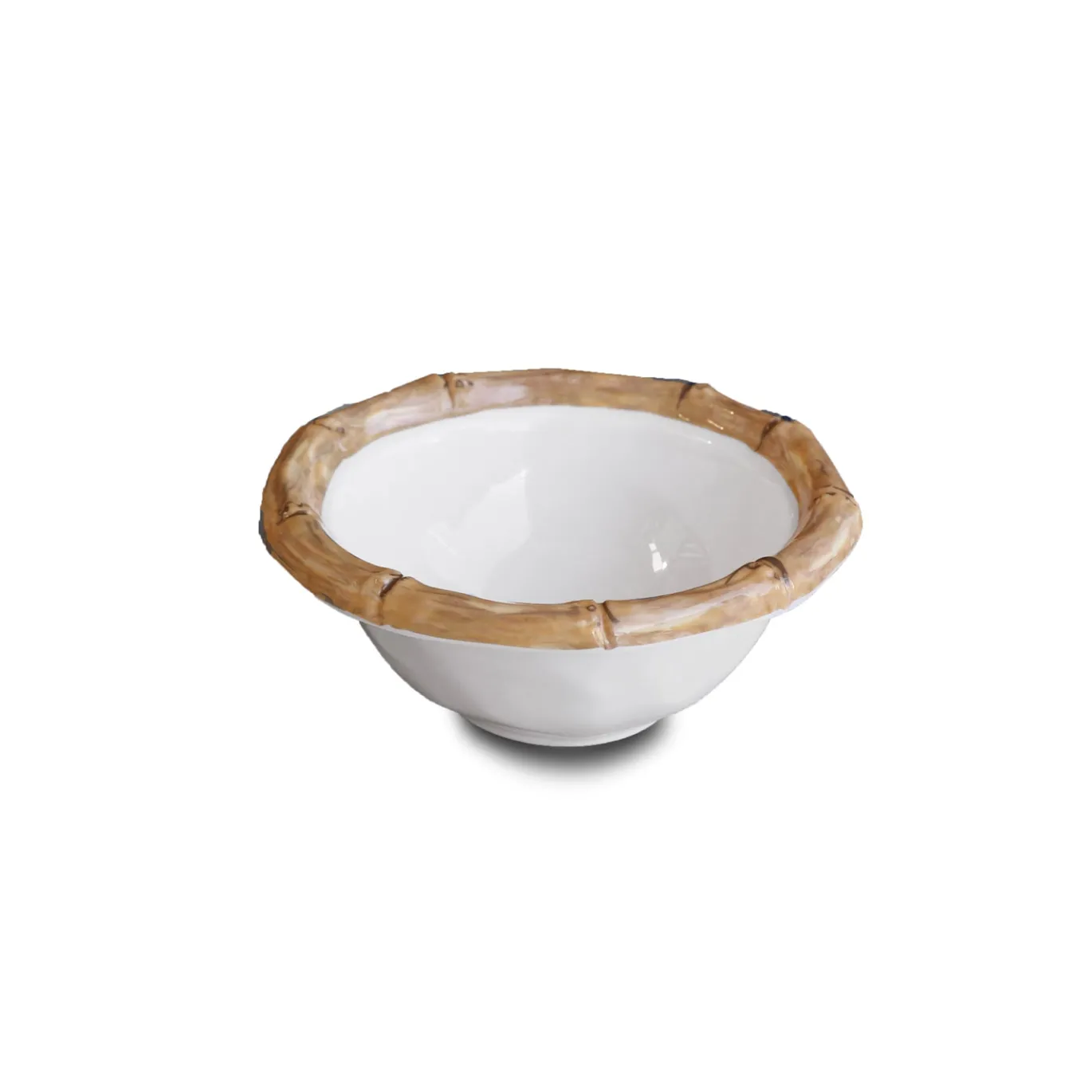 VIDA Bamboo Mini Dip Bowl (White and Natural)