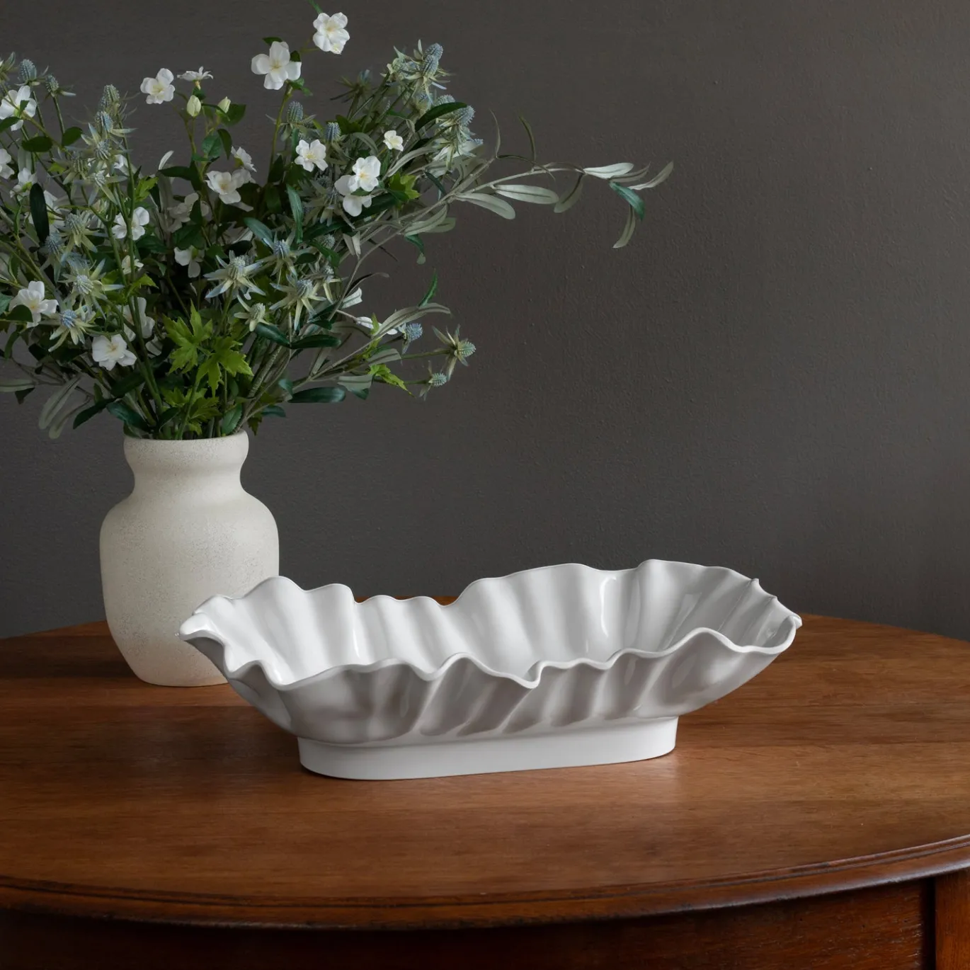 VIDA Bloom Large Rectangle Bowl (White)