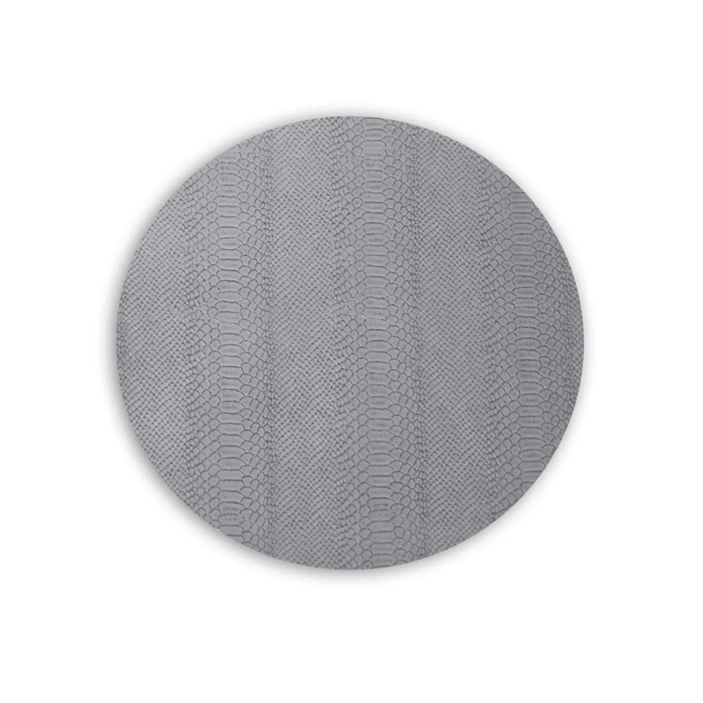 VIDA Croc Reversible 15.5" Round Placemats Set of 4 (Blue and Gray)