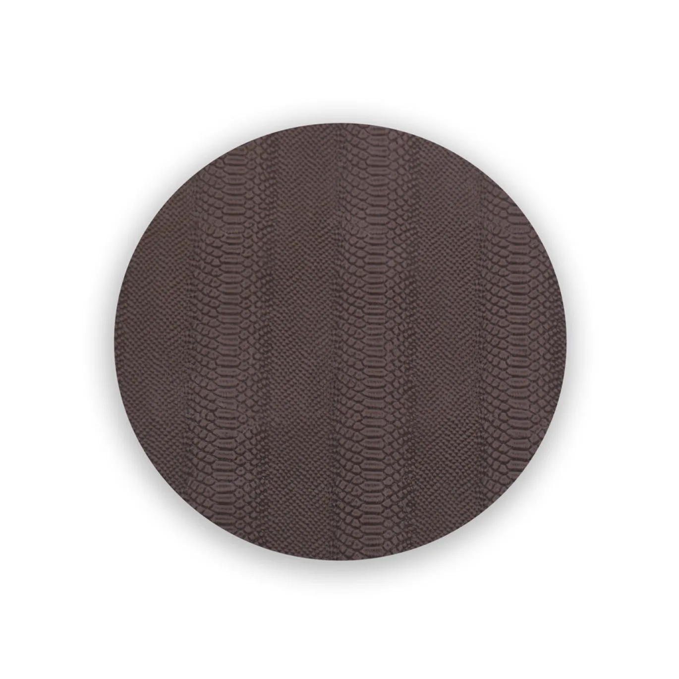 VIDA Croc Reversible 15.5" Round Placemats Set of 4 (Pink and Brown)