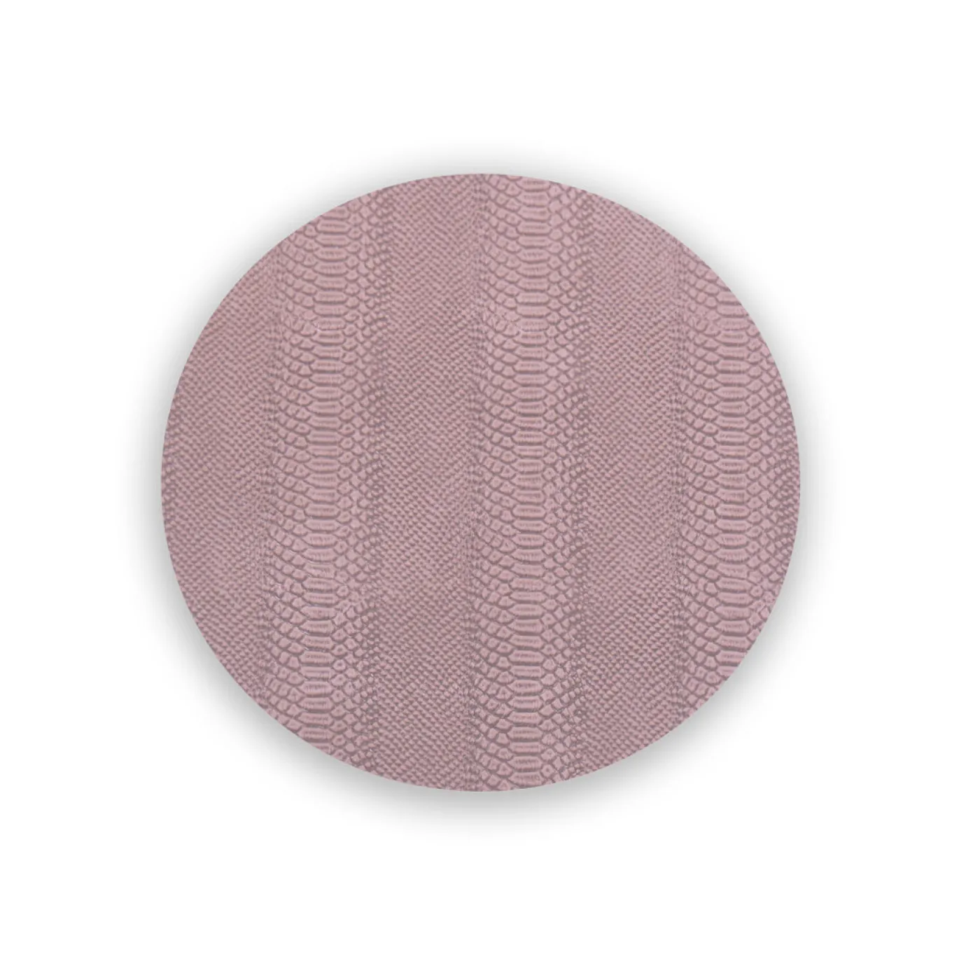 VIDA Croc Reversible 15.5" Round Placemats Set of 4 (Pink and Brown)