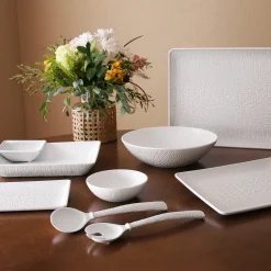 VIDA Croc Round Mini Bowl (White)