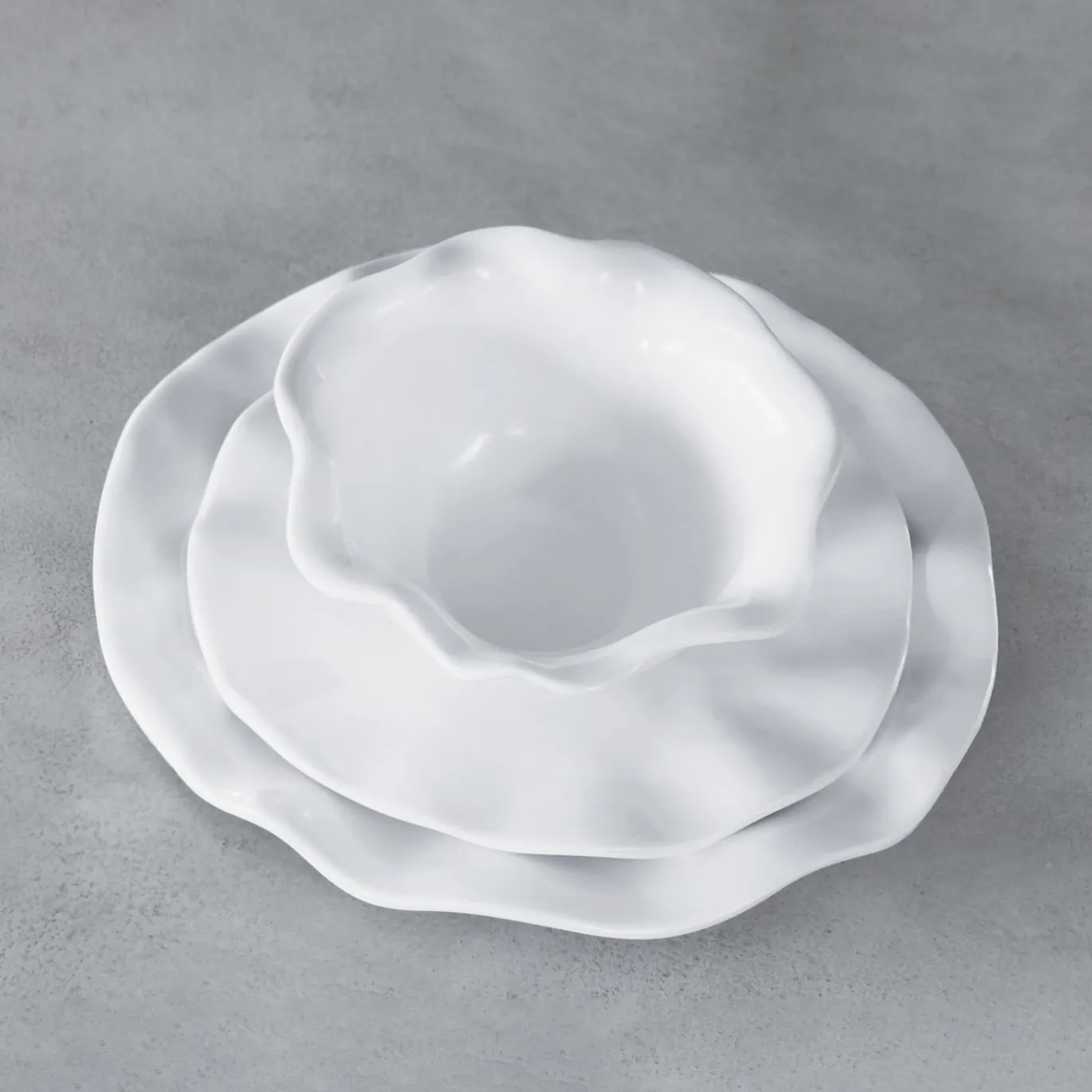 VIDA Havana 11" Dinner Plate Set of 4 (White)