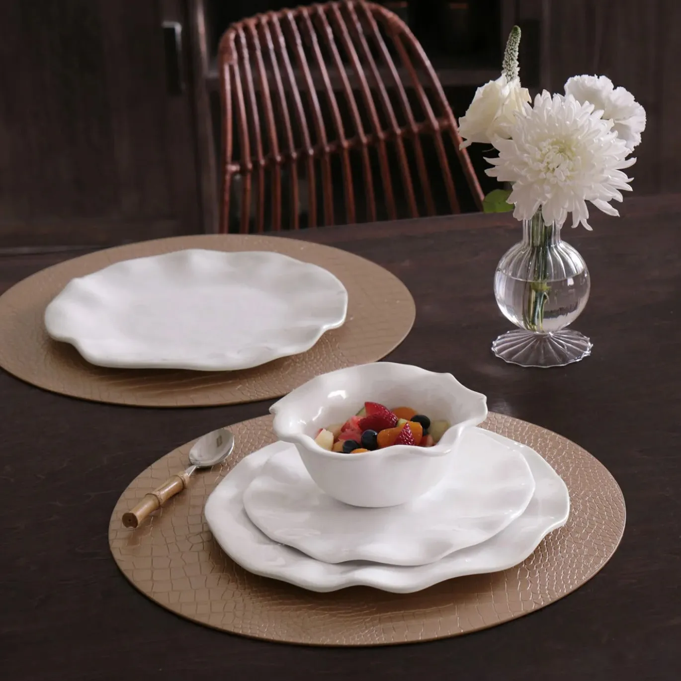 VIDA Havana 9" Salad Plate Set of 4 (White)