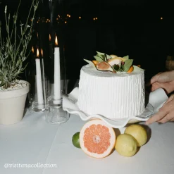 VIDA Havana Pedestal Cake Plate White