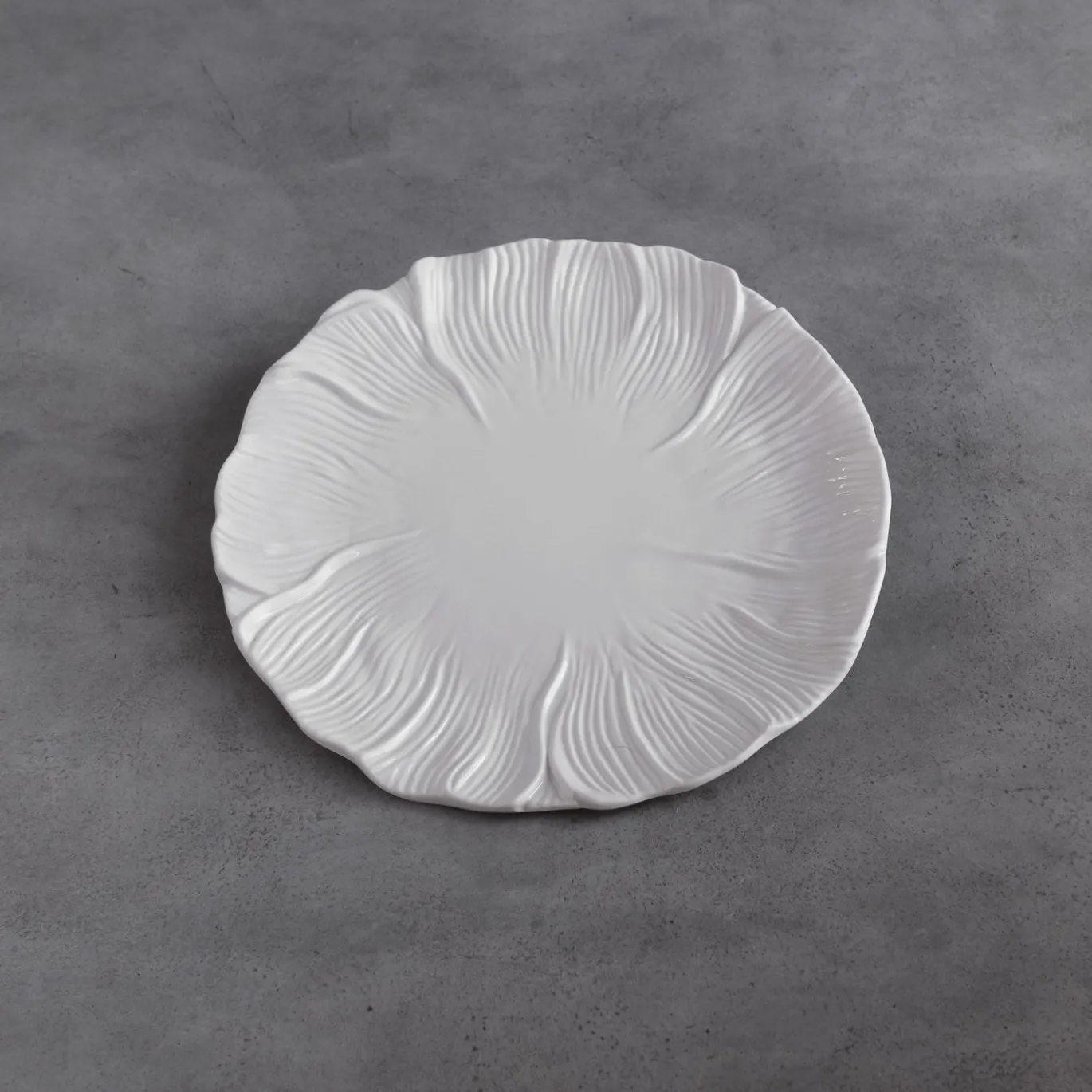 VIDA Lettuce 11" Dinner Plate Set of 4 (White)