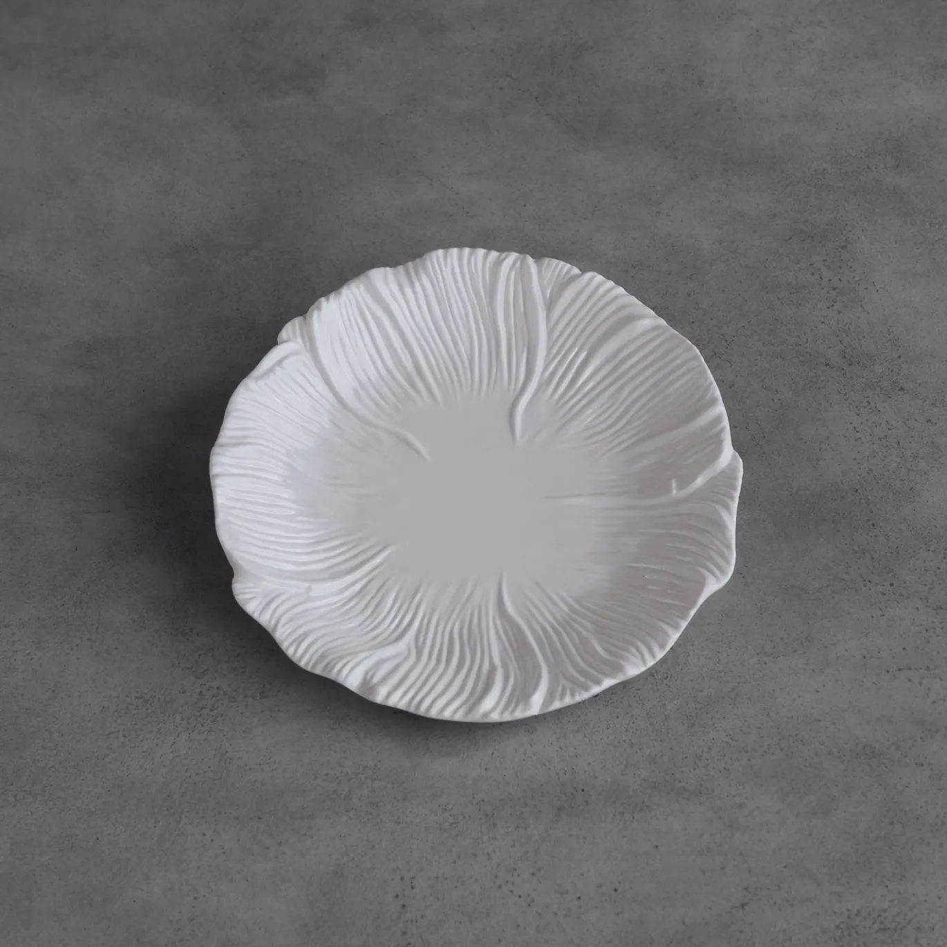 VIDA Lettuce 9" Salad Plate Set of 4 (White)