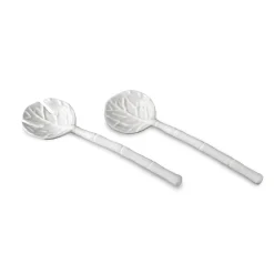 VIDA Lettuce Large Salad Servers (White)