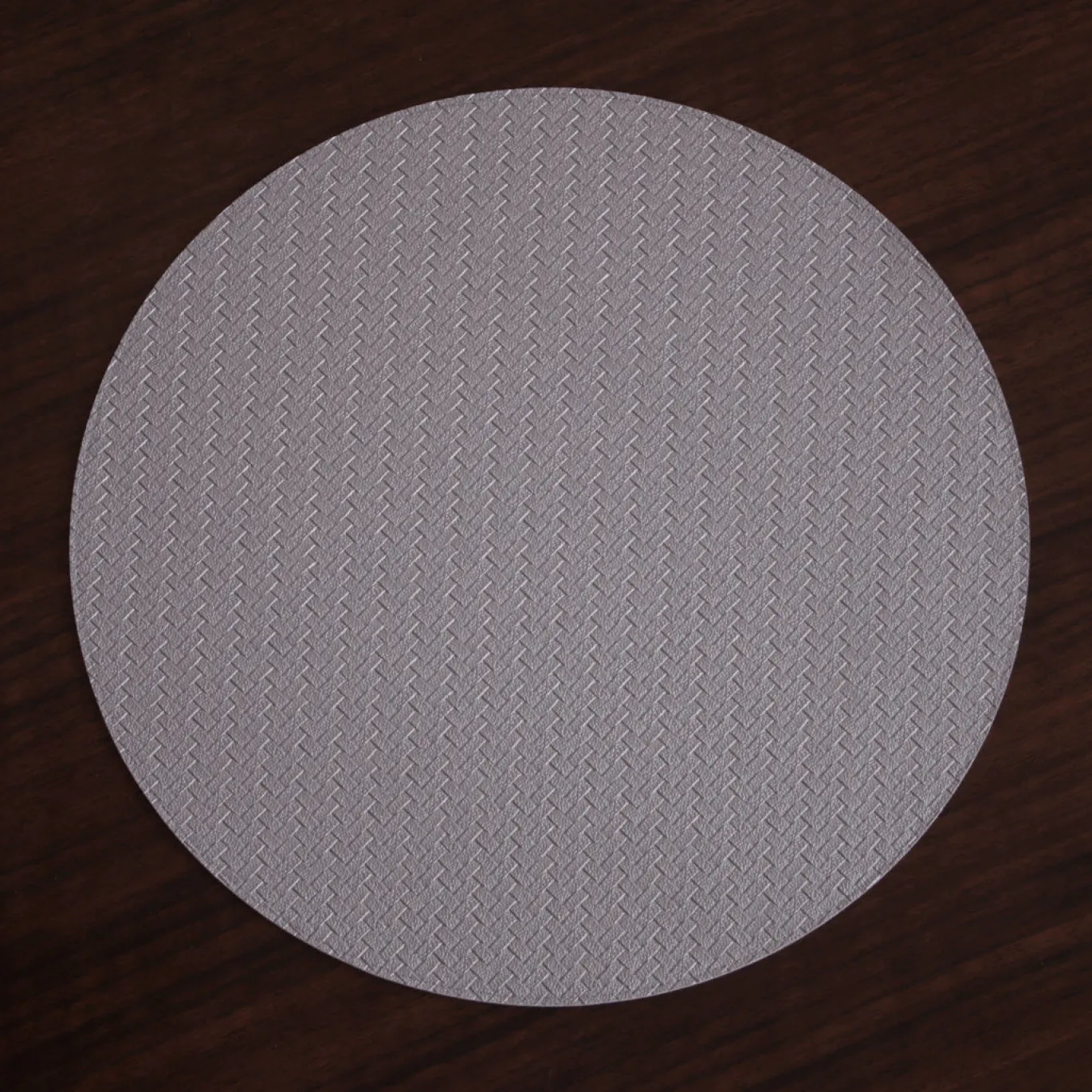 VIDA Metallic Snakeskin Reversible 15" Round Placemats Set of 4 (Silve